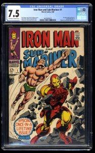 Iron Man and Sub-Mariner #1 CGC VF- 7.5 Off White to White