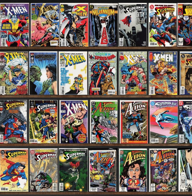 Huge Lot 140+ Comics with Action Comics, The Uncanny X-Men & More!