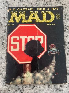 MAD Magazine # 47 1959 Stop Sign Bob & Ray Cover Comic Book Humor Parody J946