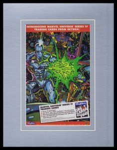 1993 Skybox Marvel Silver Surfer Framed 11x14 ORIGINAL Vintage Advertisement 