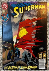 Superman #75 (1993) Newsstand Edition - 1st Printing - The Death of Superman