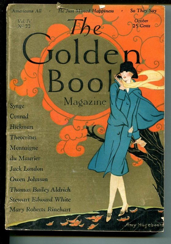 Golden Book 10/1926-Jack London-Joseph Conrad-Mary Roberts Rinehart-VG