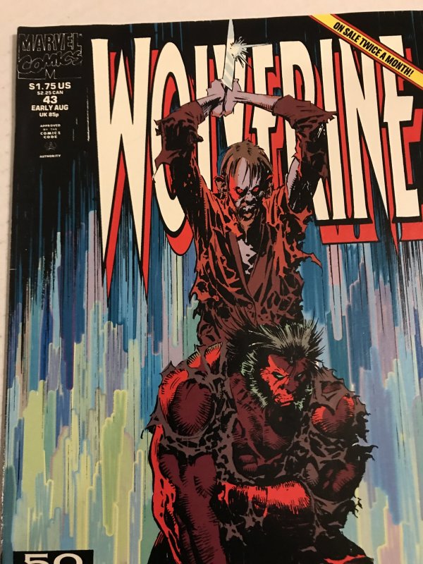 Wolverine #43 : Marvel 8/91 NM-; Mark Silvestri art