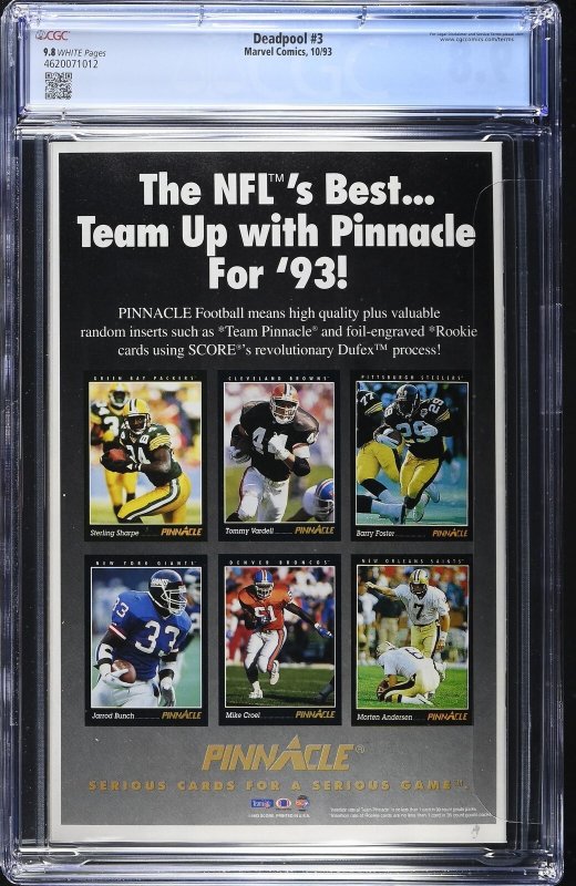 Deadpool #3 (10/93) Graded CGC 9.8