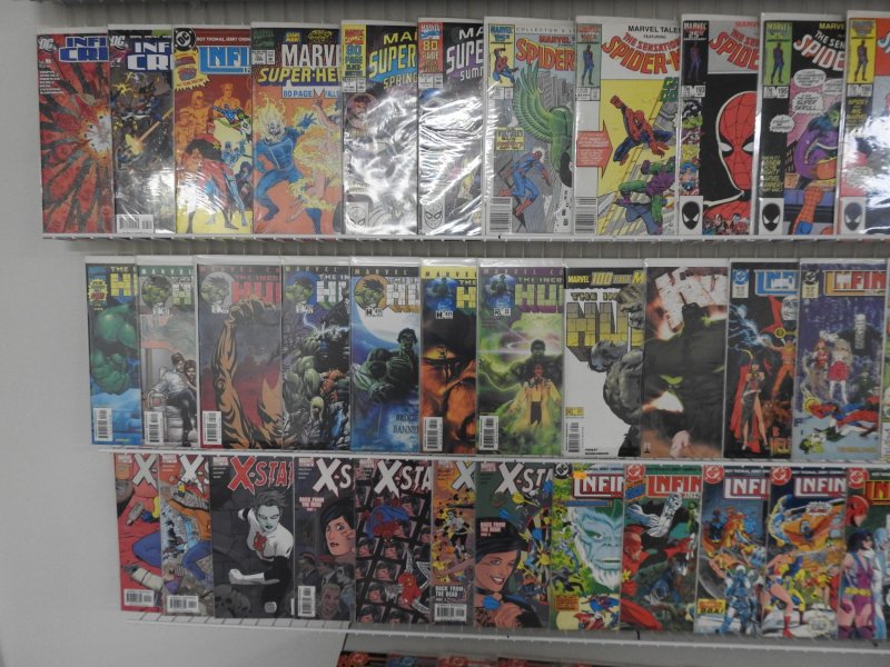 Huge Lot of 130+ Comics W/ Hulk, Spiderman, Infinity Avg. VF- Condition!