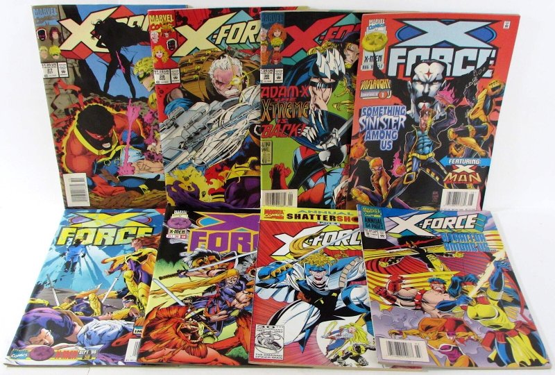 X-Force Lot of 8 #27, 28, 30, 57, 58, 59, 1, 3 Marvel (1993) Comic Books