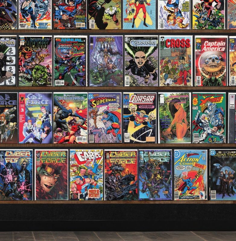 Huge Lot 140+ Comics with Captain America, Touch, Cyberforce, Superman & More!