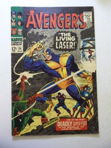 The Avengers #34 (1966) VG+ Condition tape pull bc, sticker residue fc