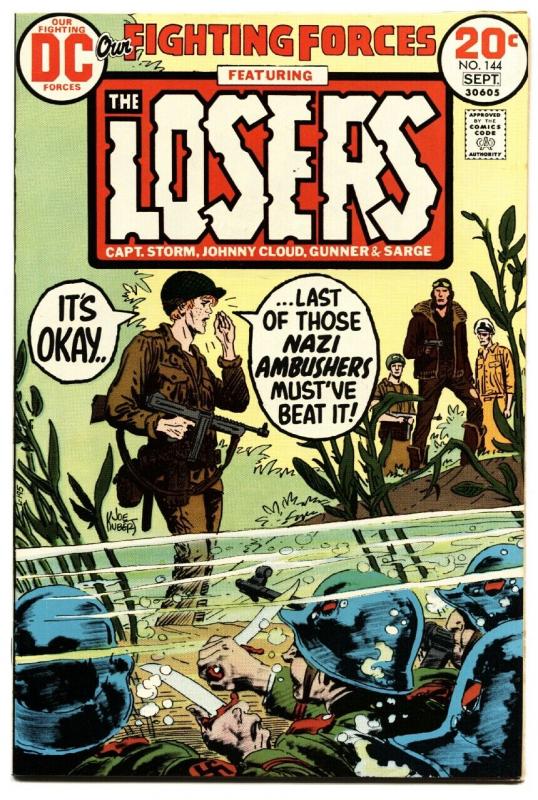 OUR FIGHTING FORCES #144 1973-DC-THE LOSERS-CAPT STORM-JOE KUBERT nm