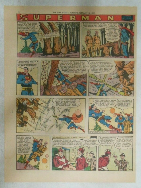 Superman Sunday Page #903 by Wayne Boring from 2/17/1957 Size ~11 x 15 inches