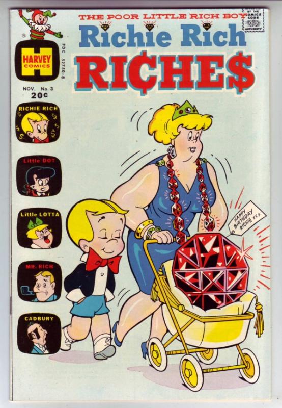 Richie Rich Riches #3 (Nov-72) NM/NM- High-Grade Richie Rich