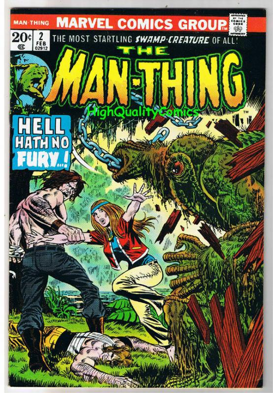 MAN-THING #2, VF-, Swamp Thing, Val Mayerik, 1974, Fear, more in store