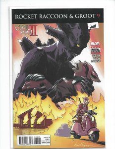 Rocket Raccoon And Groot #9 NM  Civil War ll  Marvel Comics Nw60
