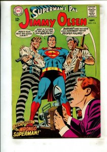 SUPERMAN'S PAL JIMMY OLSEN #114 (6.0) WRONGO SUPERMAN!! 1968