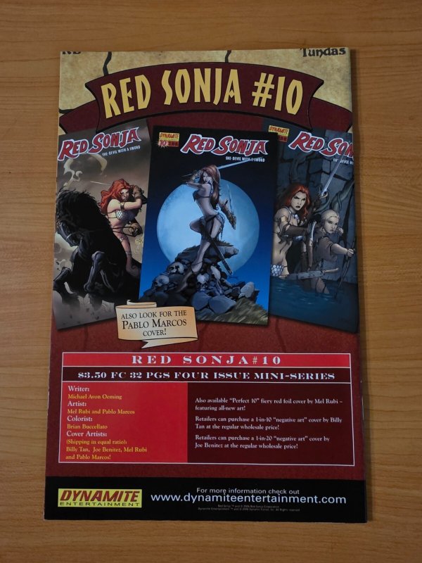 Red Sonja #9 Tan Cover D Variant ~ NEAR MINT NM ~ 2006 Dynamite Comics