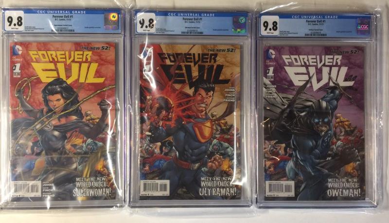 Forever Evil 1 Cgc 9.8 Variant Set Ultraman Owlman Superwoman Complete