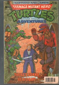 Teenage Mutant Hero Turtles #12-1990-rare U.K. edition in color-Ninja Turtles-VG