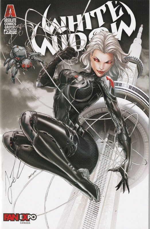 White Widow # 2 Fan Expo CN Tower Variant NM Absolute Signed Jamie Tyndall