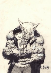 Hellblazer #292 Cover - Big Bad Wolf - 2012 Signed art by Simon Bisley 