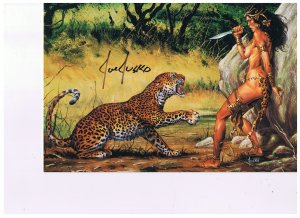 Joe Jusko's Edgar Rick Burroughs Colossal Cards Signed # 43  1995