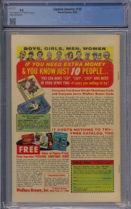 CAPTAIN AMERICA #105 CGC 9.0 BATROC SWORDSMAN LIVING LASER JACK KIRBY 