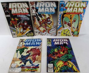 Iron Man Lot of 5 #215, 216, 223, 229, 237 Marvel (1988) Comic Books