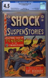 SHOCK SUSPENSTORIES #9 CGC 4.5 RAY BRADBURY ADAPTATION AL FELDSTEIN