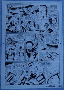 CHUCK WOJTKIEWICZ KEN BRANCH original art, JUSTICE LEAGUE of AMERICA #101,Signed