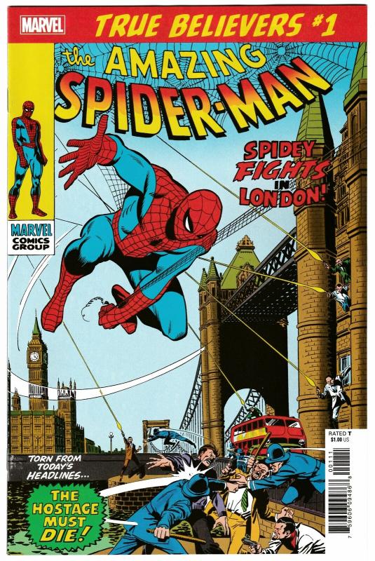 True Believers Spider-Man Spidey Fights In London #1 Reprints ASM #95 (2019) NM