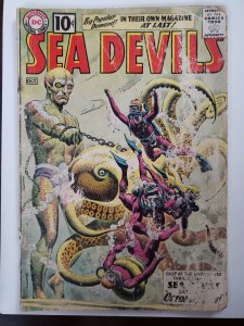 Sea Devils 1 (1961) Russ Heath cover very low grade Poor condition