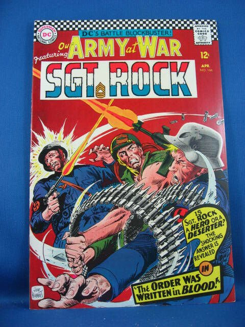 OUR ARMY AT WAR SGT ROCK 166 NM- 1966 HIGH GRADE
