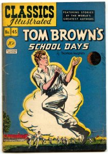 Classics Illustrated #45 HRN 44-TTom Brown's School Days VG