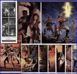 CLYDE CALDWELL signed numbered KINGDOM OF KNIVES II portfolio 1994 SQP classic