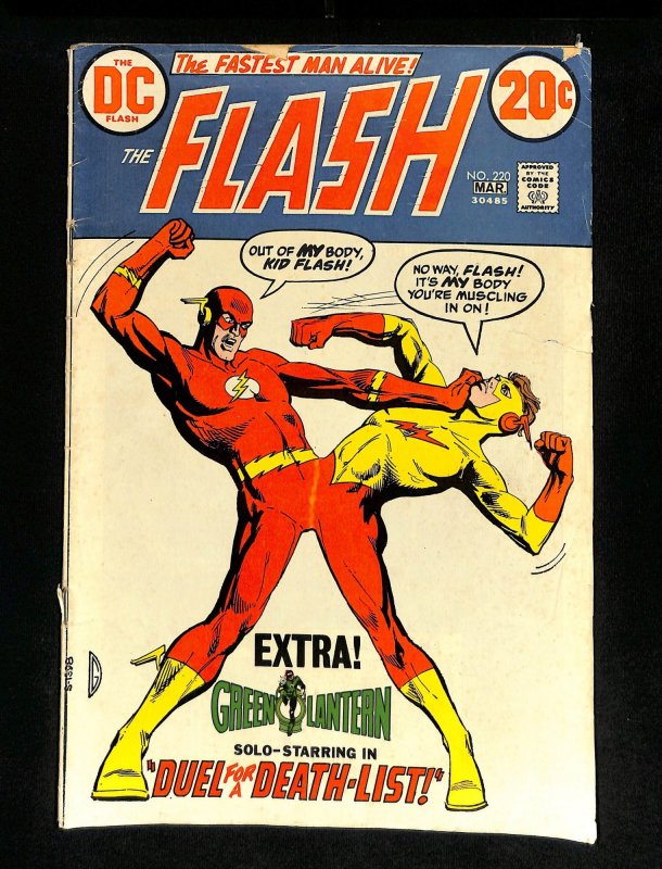 Flash #220 Slowest Man on Earth! Dick Giordano Cover Art!