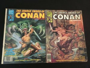 THE SAVAGE SWORD OF CONAN #48, 49 G Condition