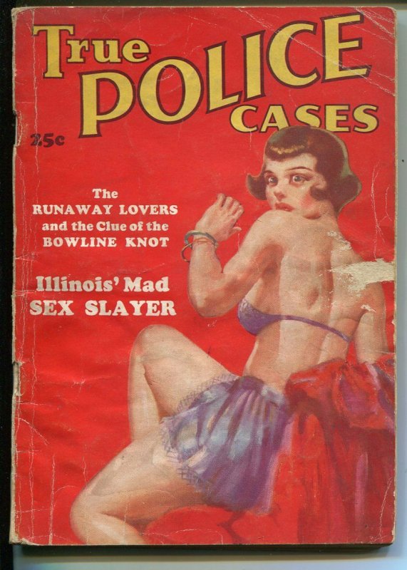 True Police Cases #1 1936-spicy Good Girl Art-1st issue-pulp crime-VG