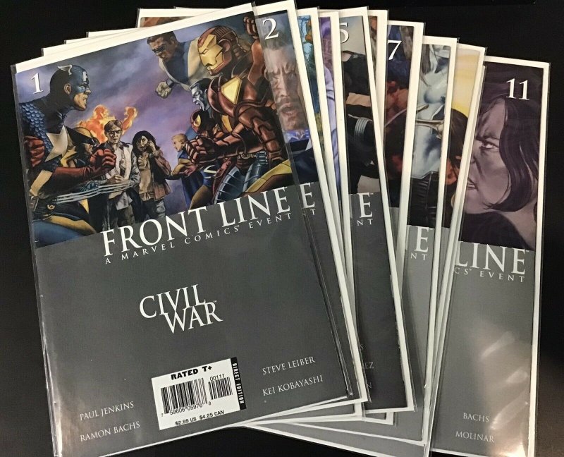 Front Line Civil War #1-11 Complete Run Captain America Spider-Man Iron Man