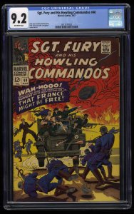Sgt. Fury and His Howling Commandos #40 CGC NM- 9.2 Off White