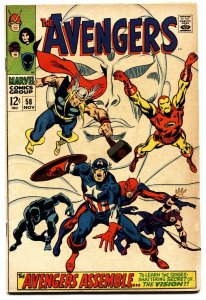 AVENGERS #58 1968-VISION ORIGIN-HOT BOOK-NICE COPY