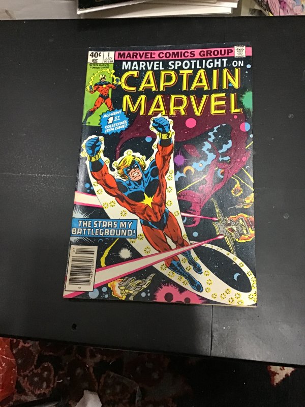 Marvel Spotlight #1 (1979) Captain Marvel 1 Drax! Mid-High-Grade FN/VF Wow!