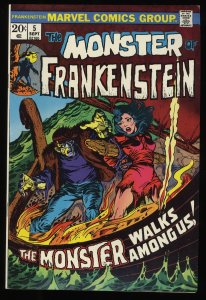 Frankenstein #5 NM- 9.2 Monster Walks Among Us! Mike Ploog Cover!