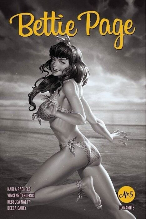 BETTIE PAGE #5 JUNG-GEUN YOON VIRGIN/TRADE B&W VARIANT SET DYNAMITE NM