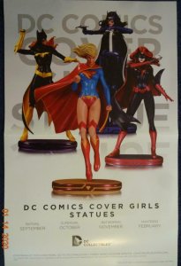 DC COMICS COVER GIRLS STATUES Promo Poster, 11 x 17, 2013, DC Unused more in our