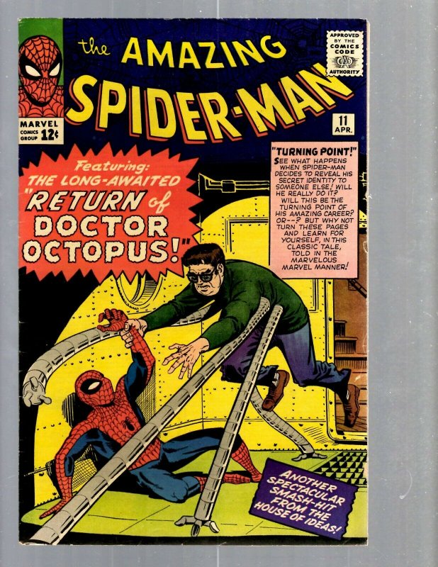 Amazing Spider-Man # 11 VF- Marvel Comic Book Lizard Vulture Human Torch TJ1