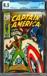 Captain America #117 (1969) CGC Graded 8.5 - 1st App. Falcon!
