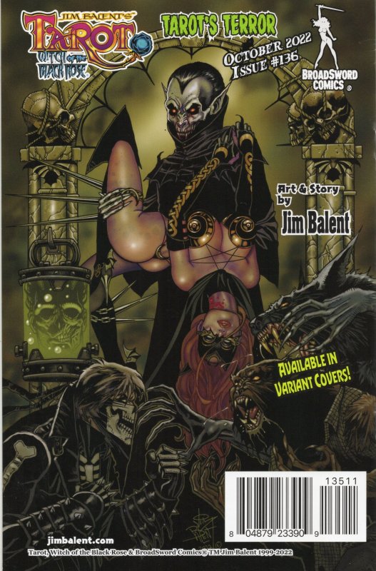 Tarot: Witch of the Black Rose #135 (2022)Comic Book B Broadsword Grade VF+ 8.5