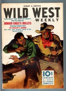 WILD WEST WEEKLY 1/3/1942-WESTERN PULP-STREET & SMITH VG+