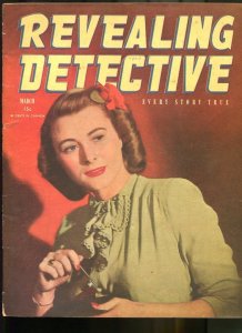 MAG: REVEALING DETECTIVE MAR 1946-CRIME-PULP-MAGAZINE-BODY IN THE POND! G/VG