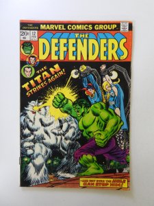 The Defenders #12 (1974) VG+ condition rusty staples