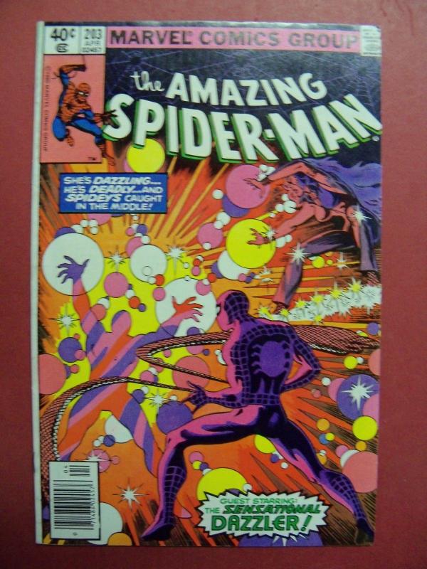 THE AMAZING SPIDER-MAN  #203 DAZZLER (VG/F 5.0 OR BETTER)  MARVEL COMICS